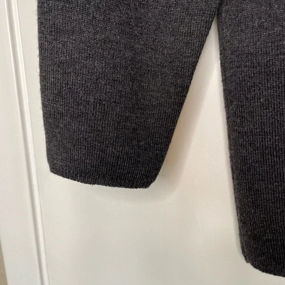 Cardigan Sweater Gray Mark Shale 100% Extra Fine Merino Wool - Picture 6 of 10